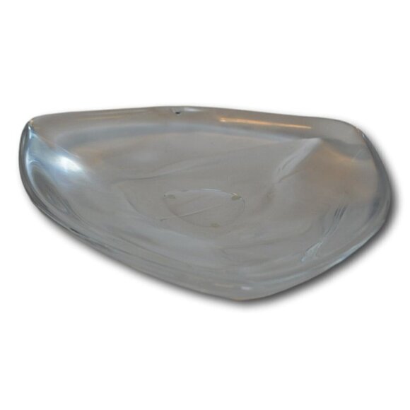 Orrefors Sweden Crystal Triangular Serving Bowl - Picture 1 of 3